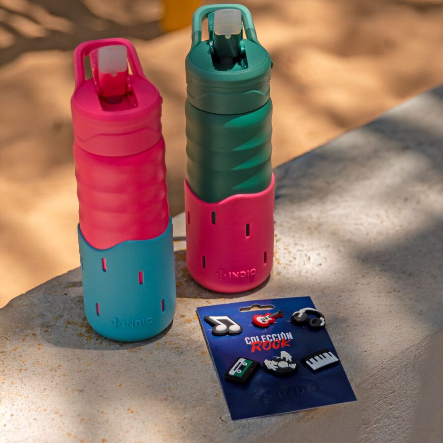 HOPPY ACERO INOX. TAPA PUSH C/PICO 530 ml