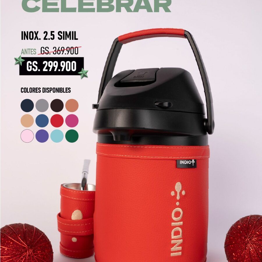 TERMO INOX 2.5L SIMIL CUERO – RITUAL PARA CELEBRAR