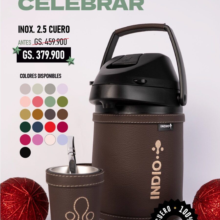 TERMO INOX 2.5L CUERO - RITUAL PARA CELEBRAR